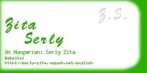 zita serly business card